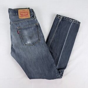 Levi's 513 Mens Slim Straight Jeans Medium Wash Denim 30x32 Casual